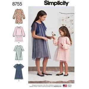 Simplicity Sew‎ Pattern 8755 Childs Party Dress Size 3-6